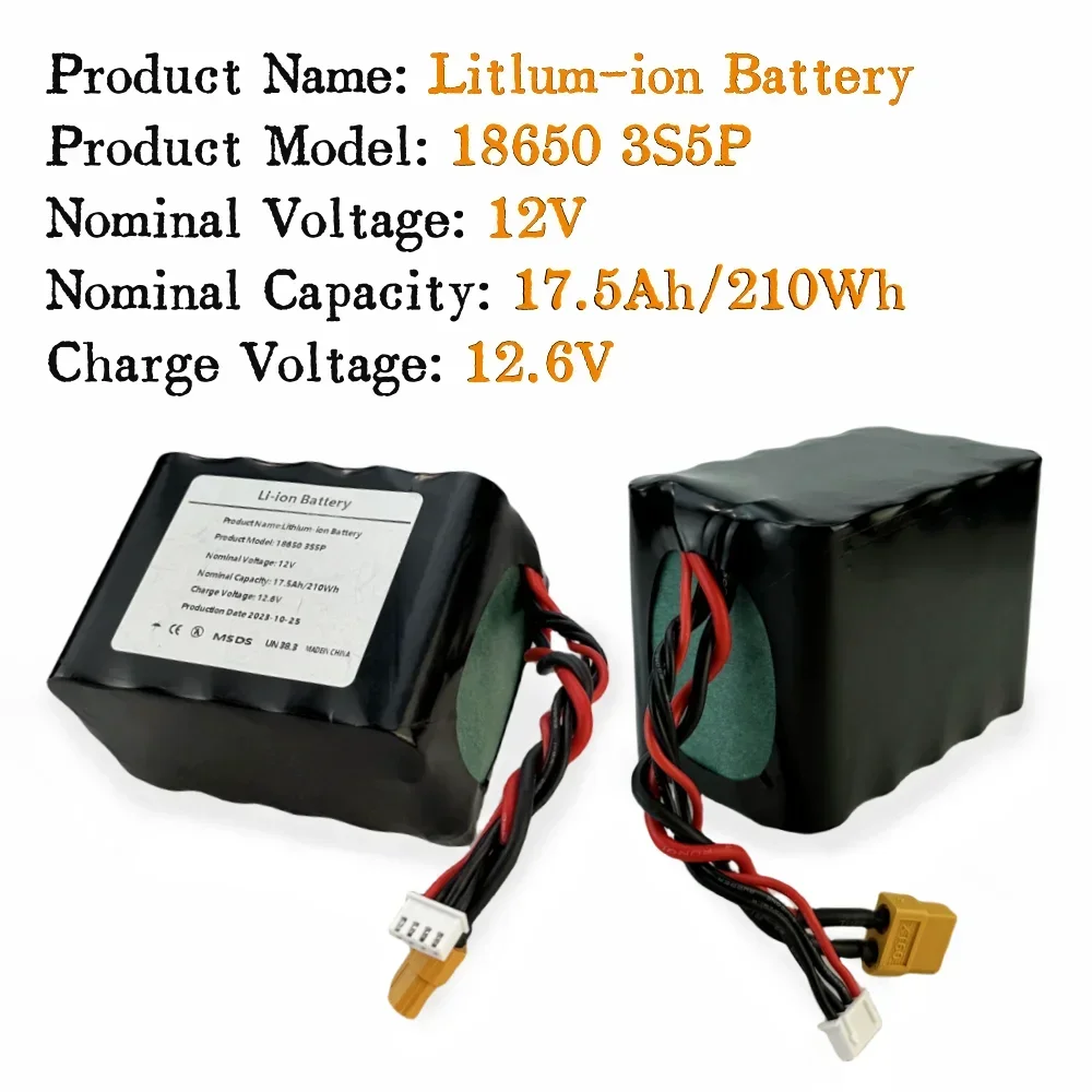 Drone Battery Bag - สำหรับเครื่องบินบังคับวิทยุ โดรน ควอดคอปเตอร์ แบตเตอรี่ลิเธียมไอออนแบบชาร์จได้ XH2.54-4P XT60