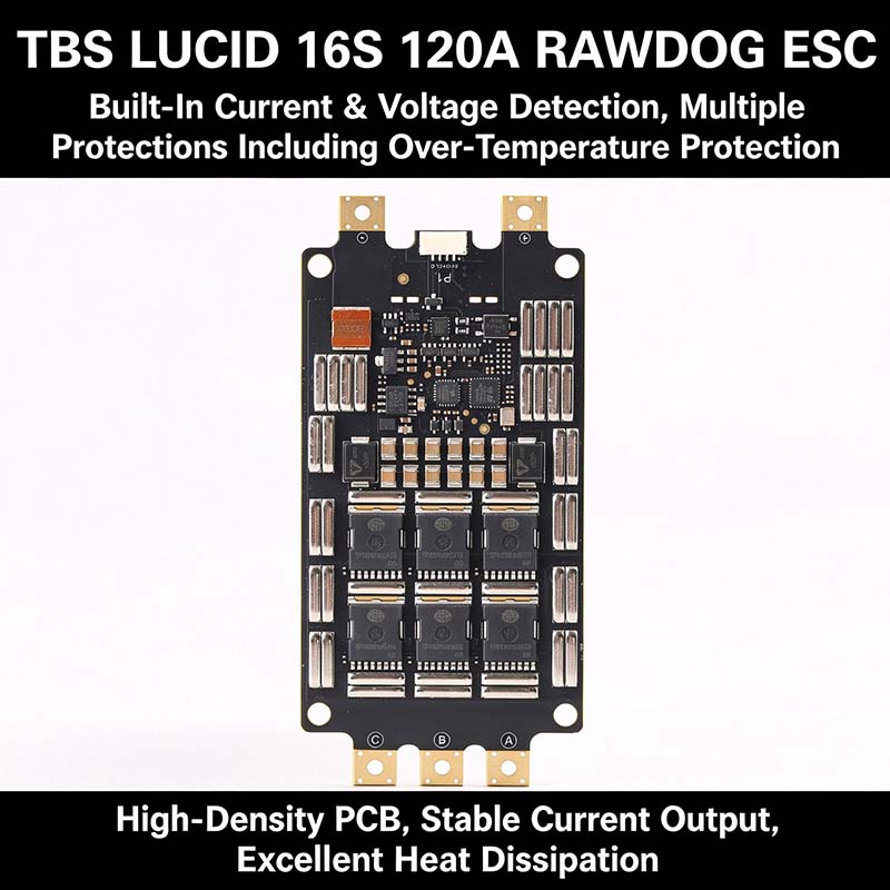 Drone Battery High Voltage - TBS LUCID 16S 120A RAWDOG ESC,