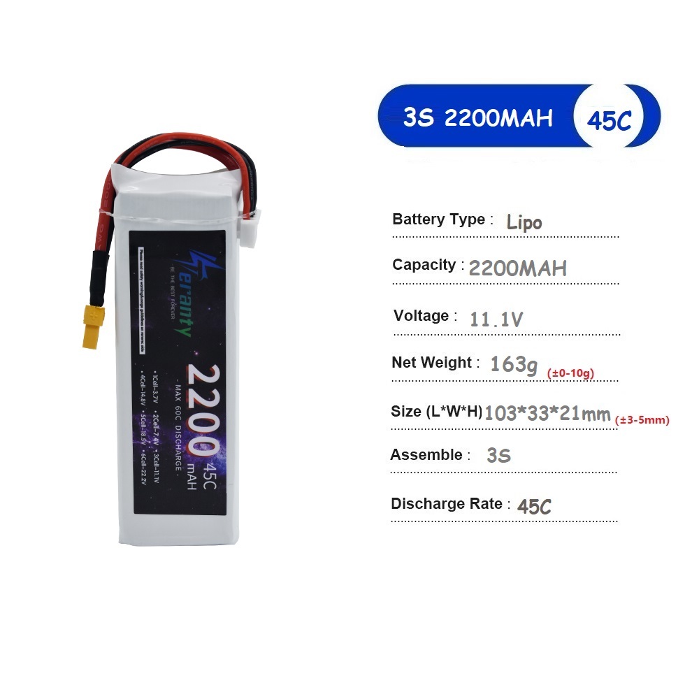 3S 11.1V LiPo แบตเตอรี่ Deans  - Drone Battery 3S บทวิจารณ์และราคา